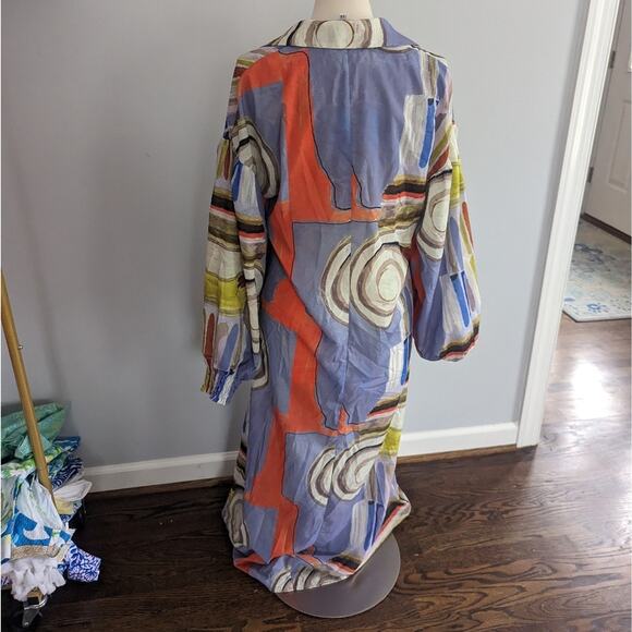 KNL Greece Light Purple Ariadne Satin Maxi Dress Print Kion ONE SIZE - NO BELT - Picture 2 of 7